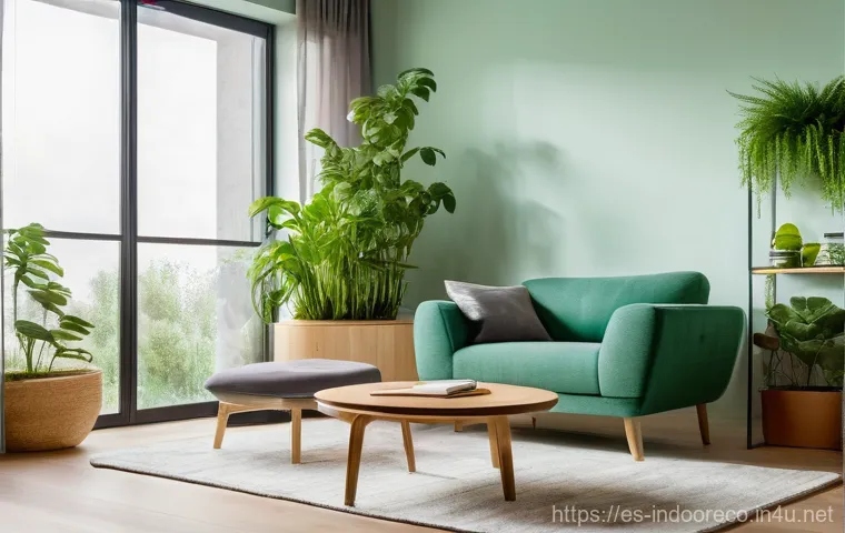 실내 생태계 자동화 - **Smart Aquarium Serenity:**
    A contemporary living space with a large, sparkling clean freshwate...